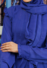 Hijabi.Pk Cobalt Grace Abaya - Skyline